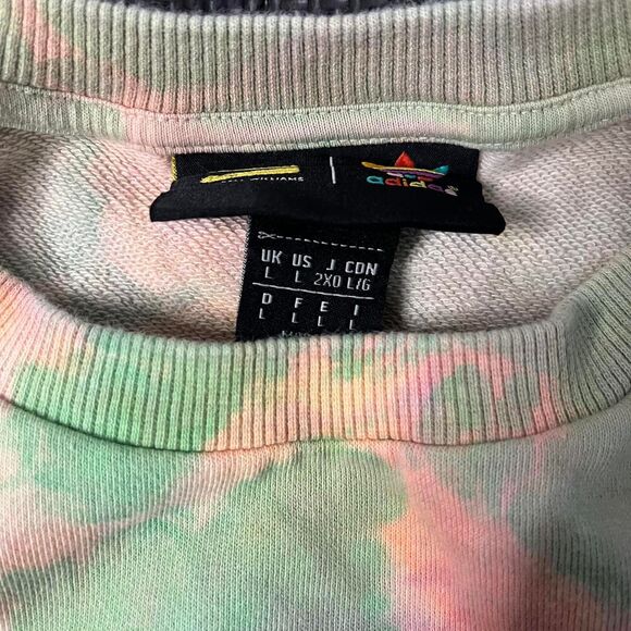 Pharrell Williams X Adidas Originals Tie-Dye Crewneck Sweatshirt in Multi-Color - Picture 2 of 8